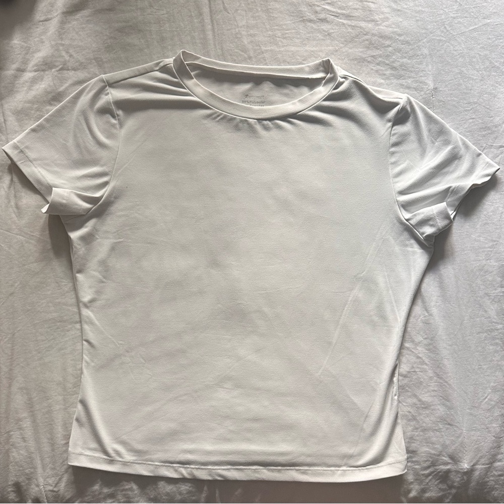 Elegant White Short Sleeve Women's Tee